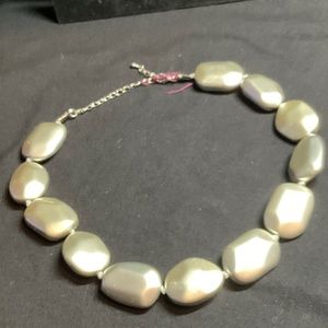 Chunky Acrylic Silver Necklace